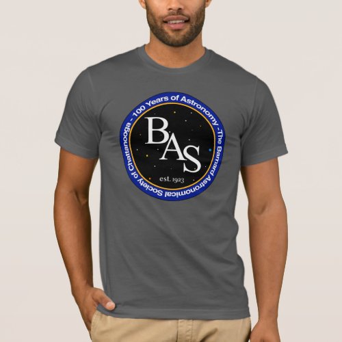 BAS T_Shirt with Large Logo on Front Dark Shirt