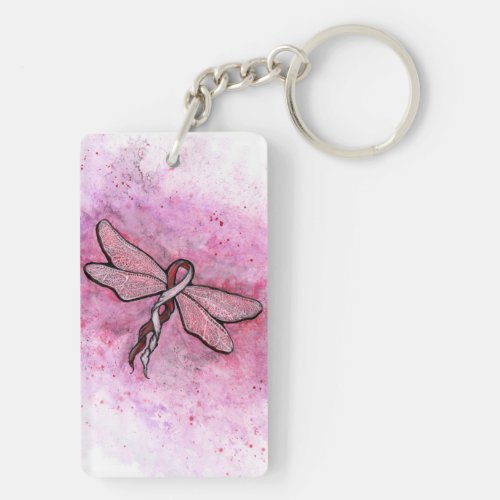 Basal and Squamous cell Carcinoma Awareness Ribbon Keychain