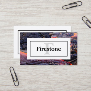 Basalt Lava Flow with Your Name and Monogram Business Card