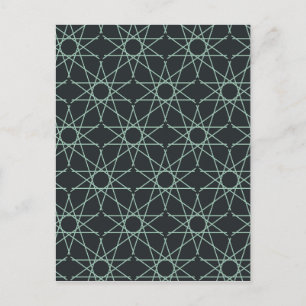 Basalt Mint Geometry Postcard
