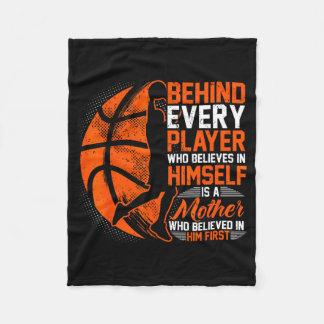 Basball Behind Every Player Mom Of A Basballer Fleece Blanket