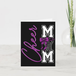 Basball Game Cheerleading Sport Cheer Mom Mama Bow Card