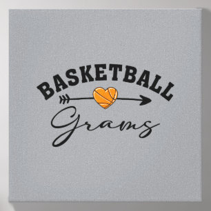 Basball Grams Heart Basball Player Canvas Photo Tile