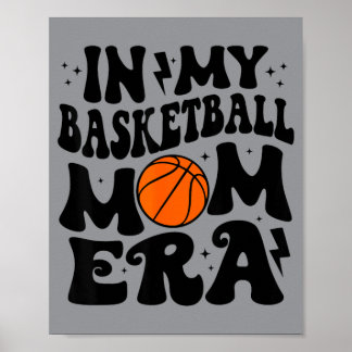 Basball Mom Vibes Cute Groovy Basball Poster