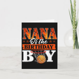 Basball Nana Of The Birthday Boy Family Matching Card