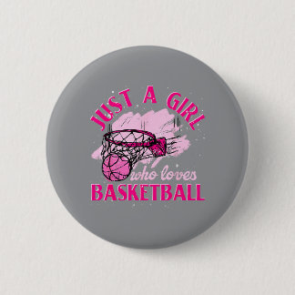 Basball Player Women Just A Girl Who Loves Basball Button