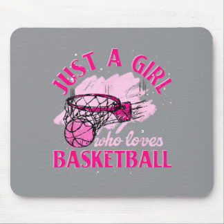 Basball Player Women Just A Girl Who Loves Basball Mouse Pad