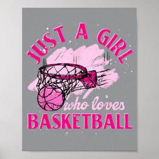 Basball Player Women Just A Girl Who Loves Basball Poster