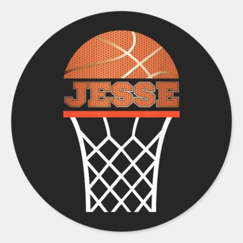 Basball Shirts _ Custom Name Jesse Graphic Flying Classic Round Sticker