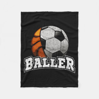 Basball Soccer Funny Fleece Blanket