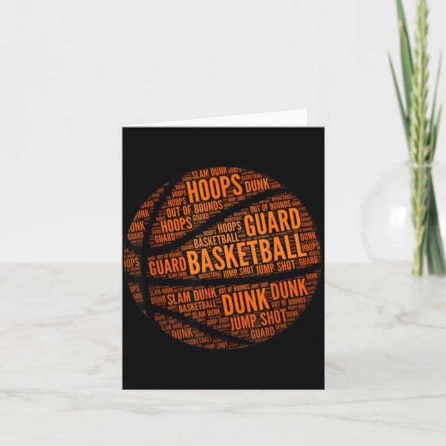 Basball Terms Motivational Word Cloud Card (Front)