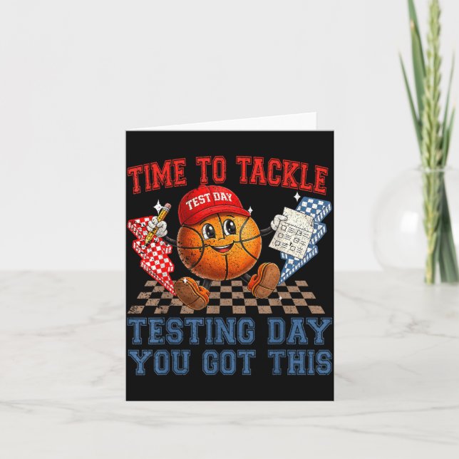 Basball Time To Tackle Testing Day Got This Funny Card (Front)