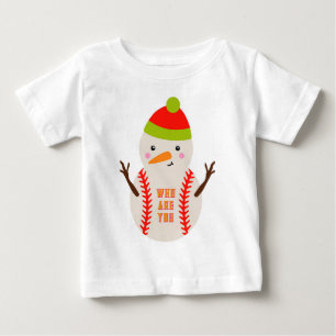 Base Ball Snowman Kids T-Shirt Unique