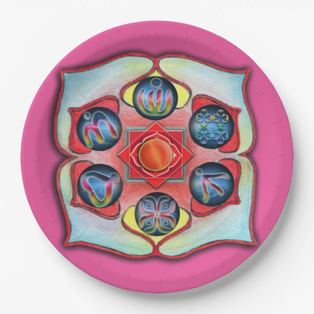 Base Chakra Paper Plates (Front)