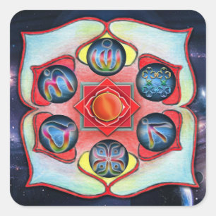 Base Chakra Square Sticker