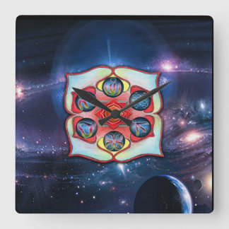 Base Chakra Square Wall Clock