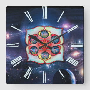 Base Chakra Square Wall Clock