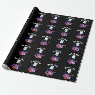 Base-ist Funny Chemistry Pun Dark BG Wrapping Paper
