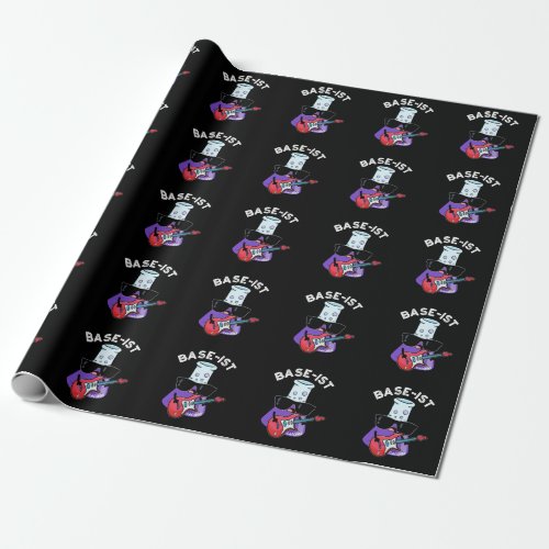 Base_ist Funny Chemistry Puns Dark BG Wrapping Paper