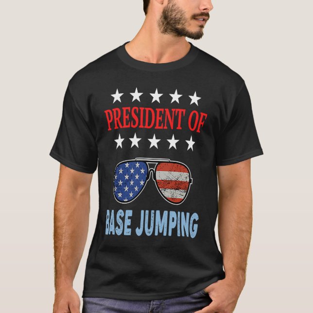 Base Jumping Accessories  USA Base Jumping Saying T-Shirt (Front)