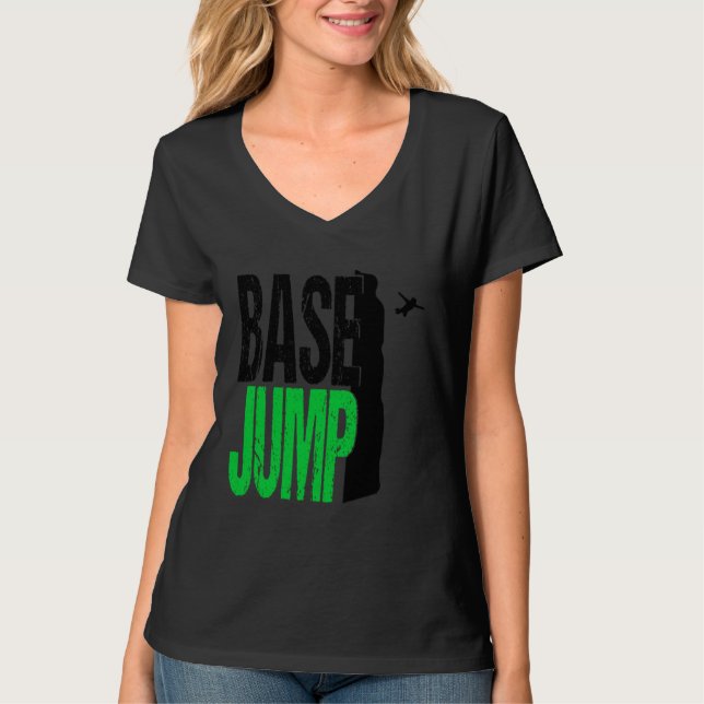 Base Jumping Extreme Sport Parachute T-Shirt (Front)