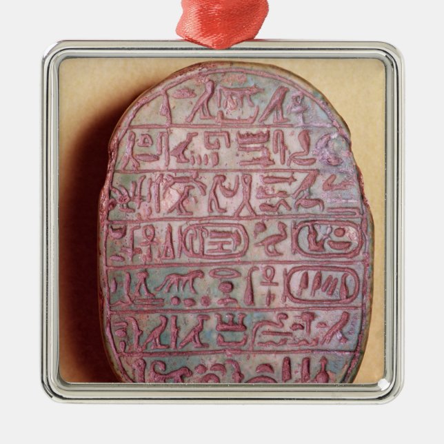 Base of a marriage scarab of Amenhotep III Metal Ornament (Front)