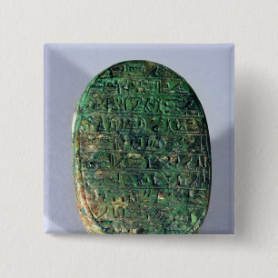 Base of a marriage scarab of Amenhotep III Pinback Button