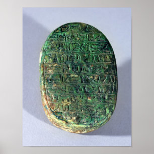 Base of a marriage scarab of Amenhotep III Poster