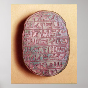 Base of a marriage scarab of Amenhotep III Poster