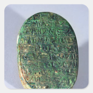 Base of a marriage scarab of Amenhotep III Square Sticker