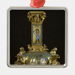 Base of the Cross of St. Bertin Metal Ornament