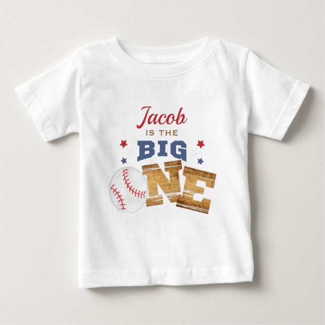 Baseball 1st Birthday Baby T-Shirt (Front)