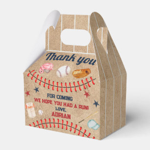 Baseball 1st Birthday Favor Boxes