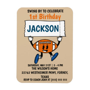 Baseball 1st birthday Sports Theme Magnet