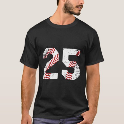 Baseball 25 Jersey Number T_Shirt
