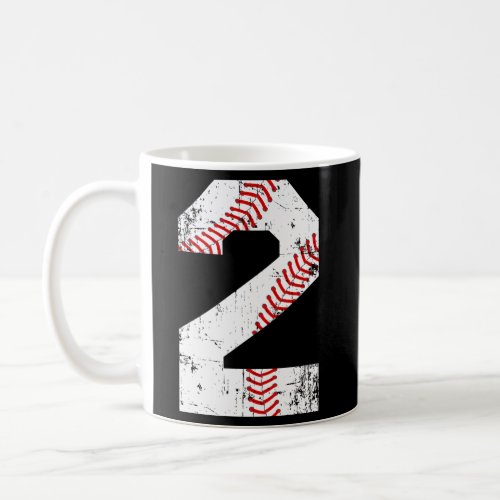 Baseball 2 Jersey Number Coffee Mug