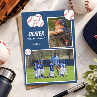 Baseball 2 Photo Memory Mate Card