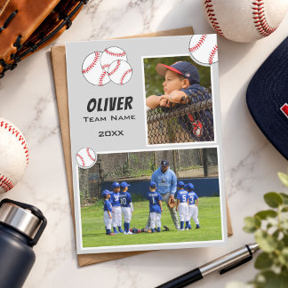 Baseball 2 Photo Memory Mate Card