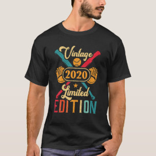 Baseball 2Nd Birthday For Boys Girls Retro 2020 So T-Shirt