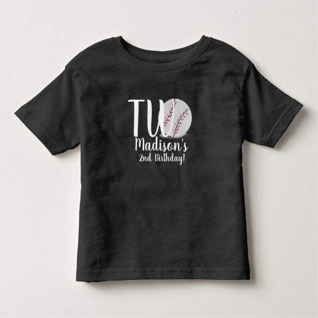 Baseball 2nd Birthday Shirts for Baby (Front)