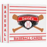 Baseball 3 Ring Binder | Zazzle