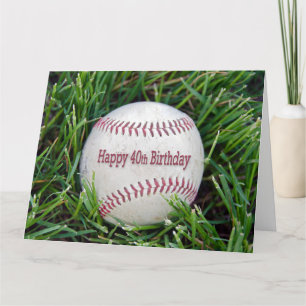 baseball-40th Birthday Card