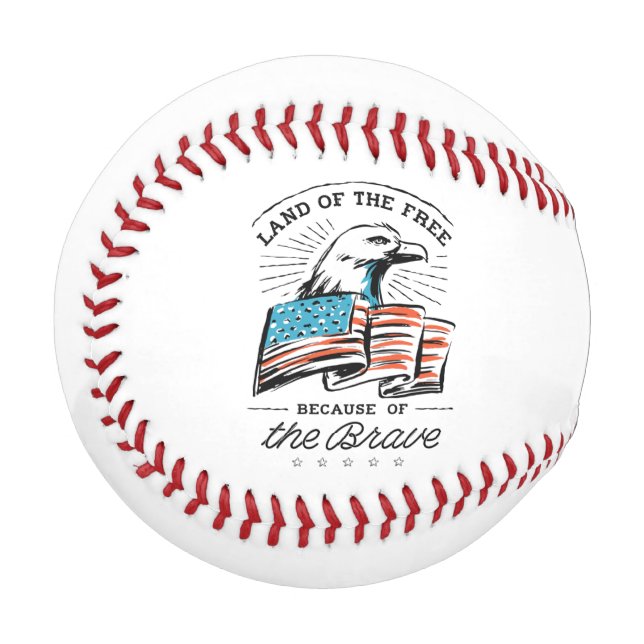 Baseball 4th July Independence Day  America flag  (Front Left)