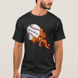 Baseball 6432 Double Play 6+4+3=2 Softball Math T-Shirt