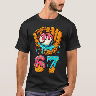 Baseball 67 Ice Cream Drip 67 Six Seven Meme 67Th  T-Shirt