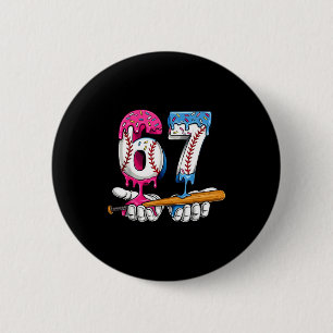 Baseball 67 Ice Cream Drip Six Seven Boys Funny Me Button