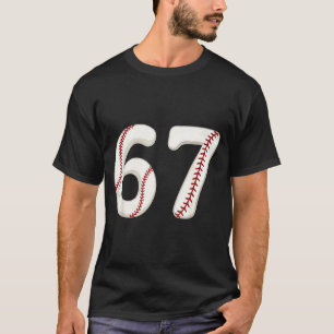 Baseball 67 Number Funny Six Seven Gen Alpha Meme T-Shirt