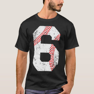 Baseball 6 Jersey Number         T-Shirt