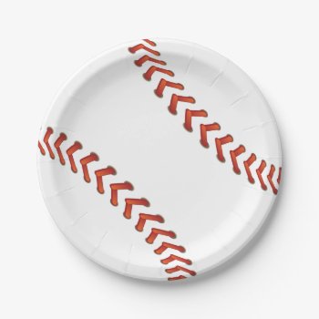Baseball 7 Inch Paper Plate by KitchenShoppe at Zazzle