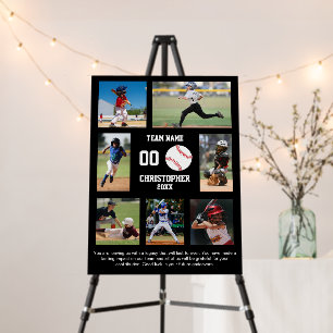 Baseball 7 photo collage team name foam board